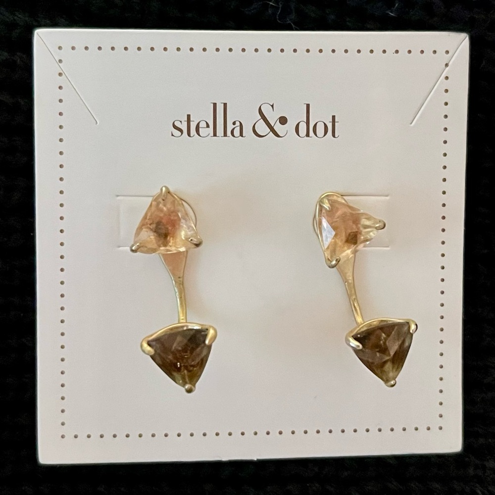Stella & Dot Triad Ear Jacket Earrings